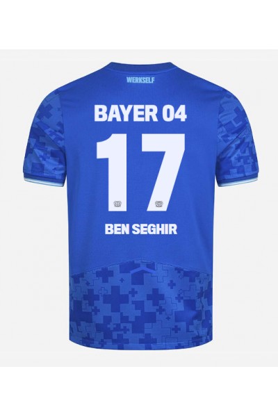 Bayer Leverkusen Eliesse Ben Seghir #17 Jalkapallovaatteet Kolmaspaita 2025-26 Lyhythihainen Bayer Leverkusen Eliesse Ben Seghir #17 Jalkapallovaatteet Kolmaspaita 2025-26 Lyhythihainen